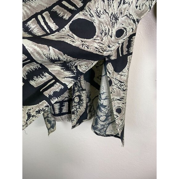 VTG Adrian Jordan 100% Silk Women Abstract Long Sleeve Button Up Top Plus Sz 26 - Picture 10 of 15